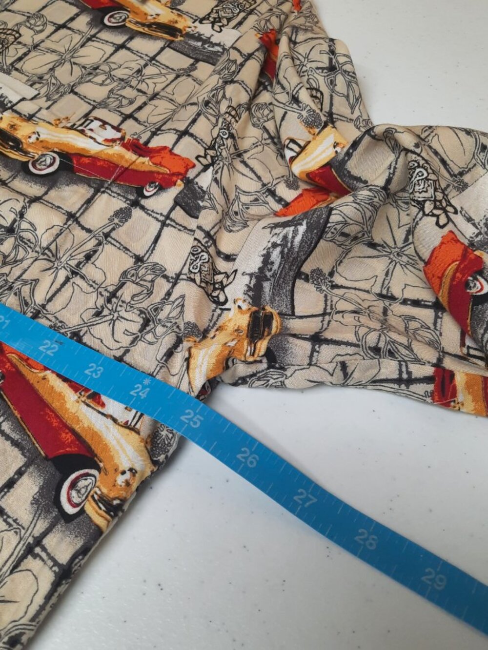 Vintage Morro Bay Tiki Hawaiian Shirt Men's Large Rayon 50s Classic Car 90s Y2k - Picture 6 of 6